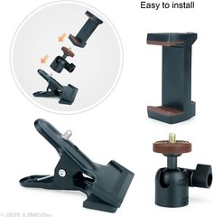 LINCO Universal Guitar Head Phone Holder Mount Mic Stand Phone Holder for iPhone