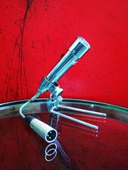 Vintage 1960’s Lafayette 99-4522 crystal harp microphone w accessories Calrad