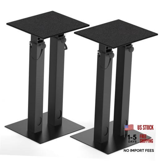 Universal Speaker Stand Pair Double Tubes Heavy Duty 10.6L x 9.1W x 29.3H inch