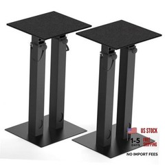 Universal Speaker Stand Pair Double Tubes Heavy Duty 10.6L x 9.1W x 29.3H inch