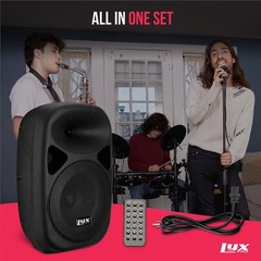 LyxPro 8“ Active PA Speaker System, Equalizer, Bluethooth & More
