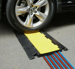 5 Channel Rubber Cable Protector Ramp Electrical Wire Cable Cover Ramp Guard