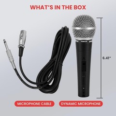 Pyle Professional Dynamic Vocal Microphone – Moving Coil Dynamic Cardioid Unidir