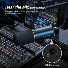 Dynamic Podcast Microphone, XLR/USB Mic for Podcasting, Recording, Streaming, XL