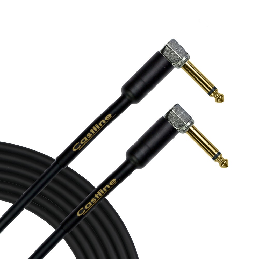 Castline Gold 1/4″ TS Right Angle Unbalanced Patch Cable Mogami 2524