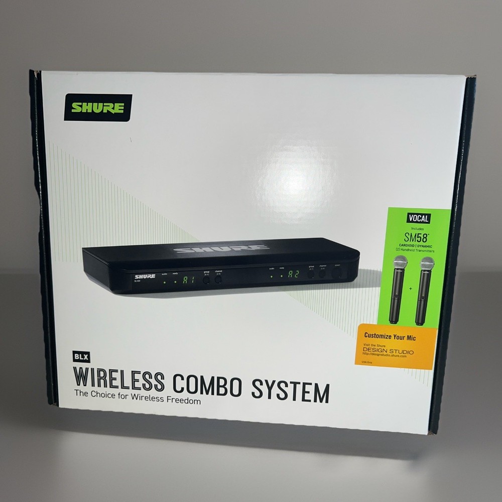 Shure BLX288/SM58 H10 Wireless System W/ 2 Microphones 2026 Model 🎤🔥SALE 🏷️