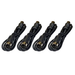 4Pack 3ft 5-Pin DIN Male to Male Plug MIDI Keyboard Cable, Cables Online