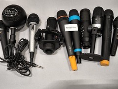 Lot of 10 Assorted Microphones – Various Brands & Models, Used