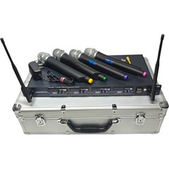 VocoPro UHF-5800 4-Mic Wireless System: Four Microphones / Channels