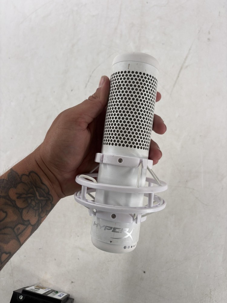 HyperX QuadCast USB Condenser Desktop Microphone White Gaming Streaming Mic