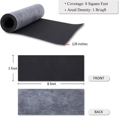 TroyStudio Mass Loaded Vinyl Sound Proof Barrier, 1 lb/sqft, 1 x 8 Feet Black