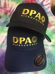 DPA Microphone Logo Embroidered Flexfit Ball Cap Black Navy S/M L/XL XXL