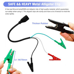 2-Pack HVAC Adaptor Cord, Three-Core American Crocodile Clip Power Cord, 120V AC