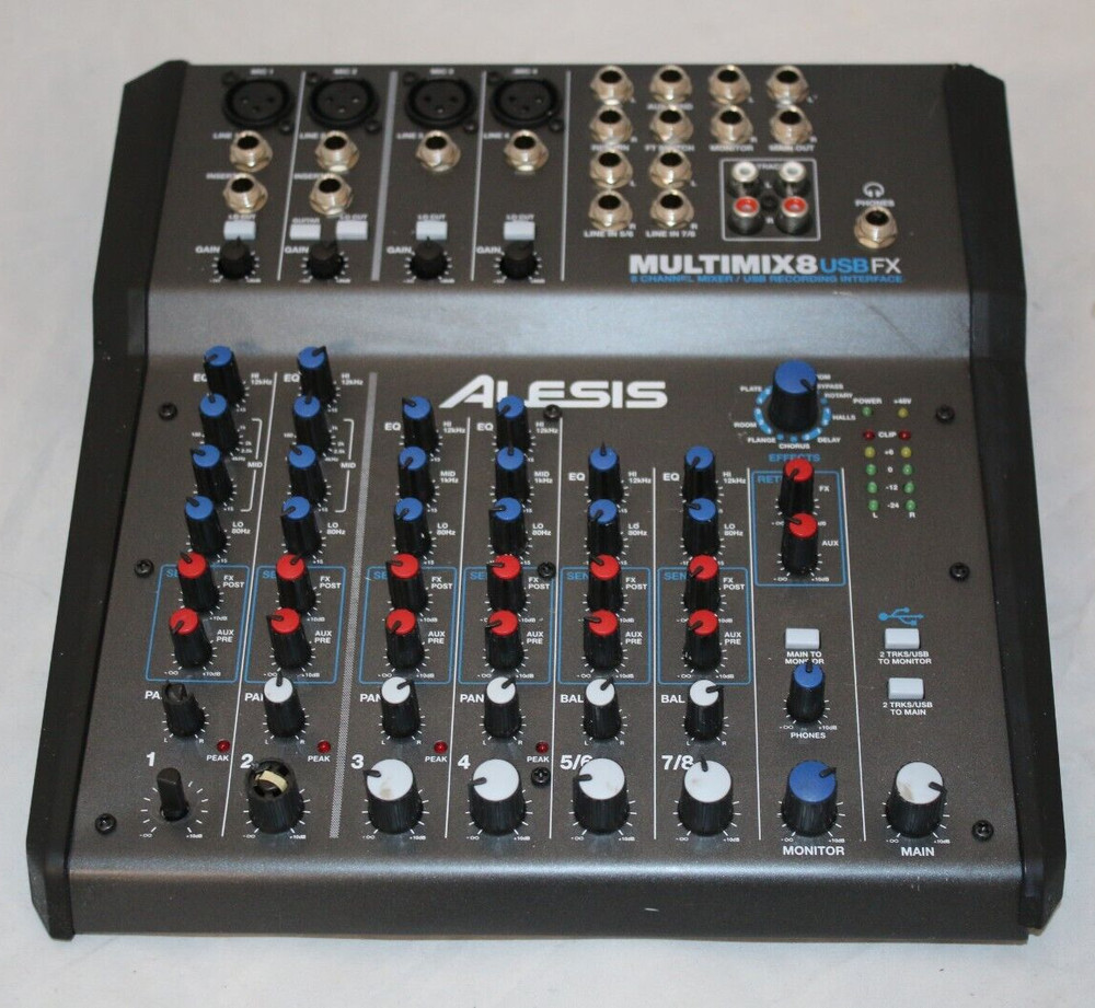 Alesis MULTIMIX8USBFX 8-CH Mixer Recording Interface