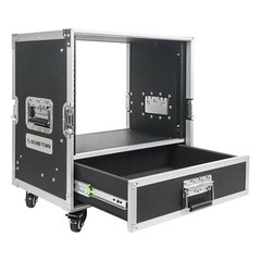 Sound Town 8U Rack Case 2U Drawer for 19″ Amps/Mixers/Mic Receivers STRC-8U2DR