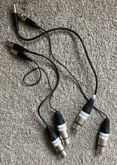4 x Mini xlr5 female to XLR3 Female adapter cables – Custom