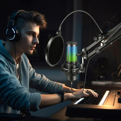 Professional Microphone Pop Filter Mask Shield for Blue Yeti and Any Other Micro