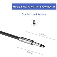 2 Pack 200ft 12AWG 1/4″ TS Speaker Cables Male to Male DJ PA Amp Patch Cord