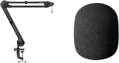 Audio Technica AT8700J Microphone Boom Arm with AT8176 Windscreen