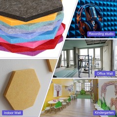 Acoustic Panel with 15 Push Pins (Dark Blue,Sky Blue,Blue,Light Blue)