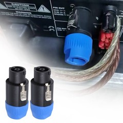 4 Packs NL8FC 8 Pole Speaker Speakon Cable Connector Compatible Neutrik Adapter