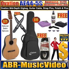 Ovation Applause AB24CS-4S E-Acoustic Classical Guitar Package