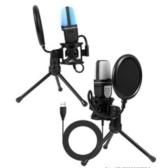 Microphone Mic Kit Broadcasting Singing Studio Recording Condenser USB PC Laptop