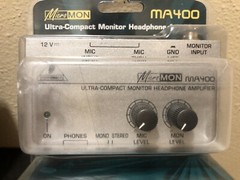 Behringer MA400 MICROMON Ultra-Compact Monitor Headphone Amplifier 120V Silver