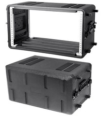 Diandian 6U Rack Case Shallow 11 Depth, 19 Rackmount Flight Case, Watertight Dus