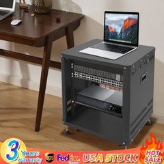 12U AV Rack Stand with Caster Wheels Network Stereo Recording Studio Rack