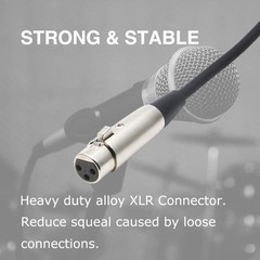 USB to XLR Audio Cable, 10FT – Ideal for Recording, Podcasting & Live Streaming