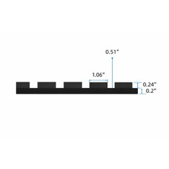 8x Matte Black – Acoustic Panels & Wooden Strip Acoustic Boards for Office Walls
