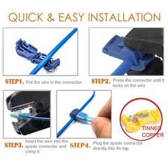 FONGLUAN 120pcs T-Tap Quick Splice Wire Connectors 24-10 Gauge Quick…
