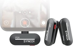 SYNCO P2X Wireless Lavalier Microphone 2 Mics for YouTube Vlog Tiktok Recording