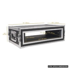 Sound Town Shock Mount 2U Plywood Rack Case w/ 15″ Rackable Depth (STRC-SP2US)