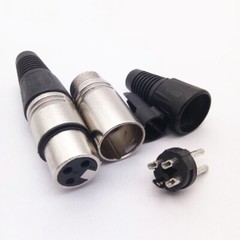 10 Pair Male+Female XLR Audio Cable Connector Plug Jack Microphone Adapter 3-Pin