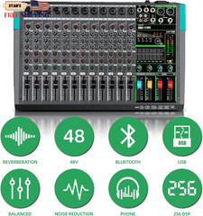 Depusheng PA12 Professional Audio Mixer Sound Board Console Desk System NEW USA