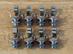 8 Switchcraft L11 Long Bushing 1/4″ 6.35 mm Mono TS2 Conductor Panel Guitar Jack