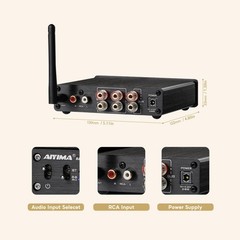 AIYIMA A03 2.1 Channel Class D Amplifier 50W * 2+100W TPA3116 Bluetooth Stereo A