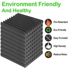 96 Pack Acoustic Wall Panels Studio Sound Noise Proofing Insulation Foam 24Pack