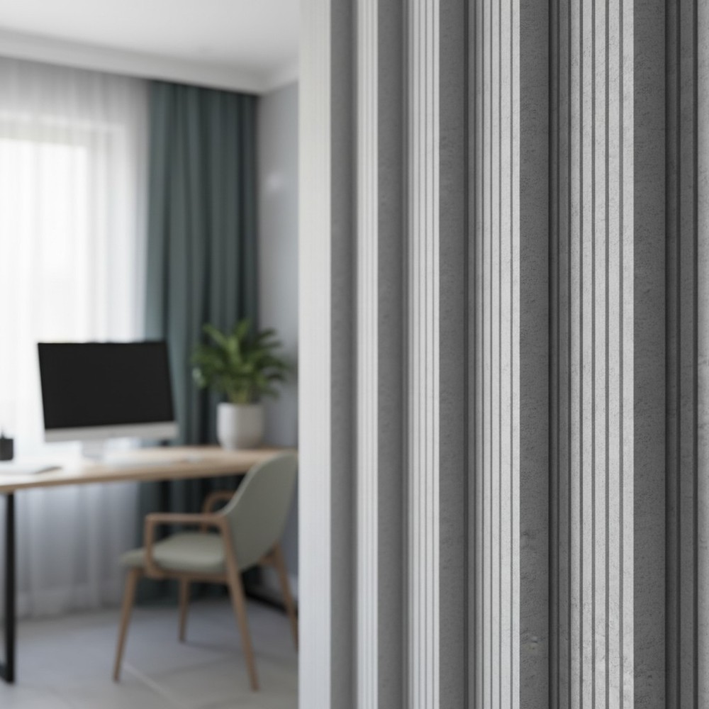 Self Adhesive Acoustic Wall Panels 4 Pack Large Soundproof Decor Gray