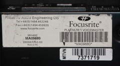 Focusrite Platinum Tone Factory Preamp Channel Strip Rackmount