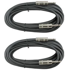 2 Pack 50FT 50 FT Feet PA Pro Audio DJ SPEAKER Cables CORDS 1/4 ENDS 16GA Guage
