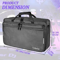ORKELS DJ Controller Case for DDJ-FLX10, DDJ-GRV6, DDJ-REV5, DDJ-REV7, DDJ-FLX6-