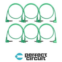 Tendrils Right Angle Cable 6-Pack 20CM (Emerald) EURORACK NEW PERFECT CIRCUIT