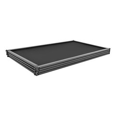 Black Portable Foldable DJ Booth Sturdy & Easy to Set Up Metal Frame W/Carry Bag