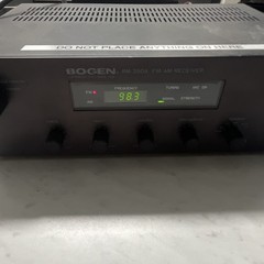 Bogen RM-350A AM/FM 25W 4-Channel Rack Mount Mixer Amplifier Black