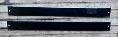Blank Rack Spacer Black 19″ x 1 3/4″ 2 Holes Pre-Cut with Top Lip (set of 2)