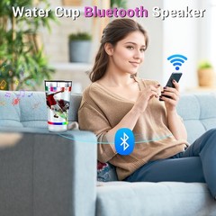 Insulated Stainless Steel 16oz Mug With Bluetooth Speaker & LED Lights Music/FM