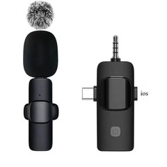 Wireless Lavalier Microphone Audio Video Recording Mini Mic For Android, iPhone